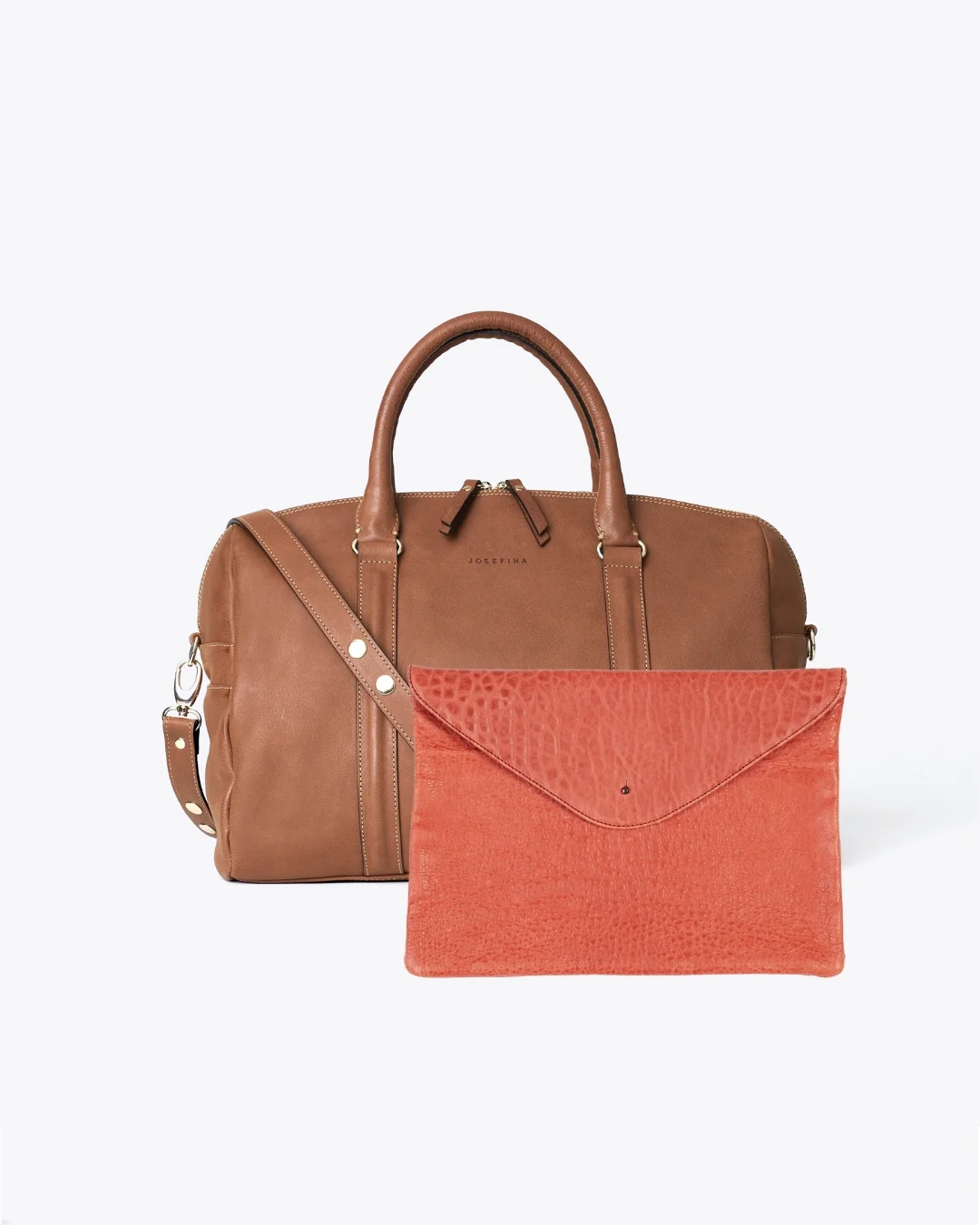 Classic Brown + Laptop sleeve orange